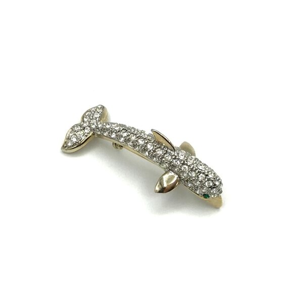 Dolphin Crystal Rhinestone Brooch Pin Jewelry Elegant Accessory - Picture 3 of 15